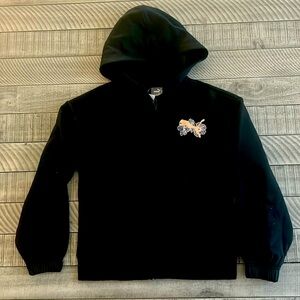 Puma girls size medium zip up black hoodie NWT